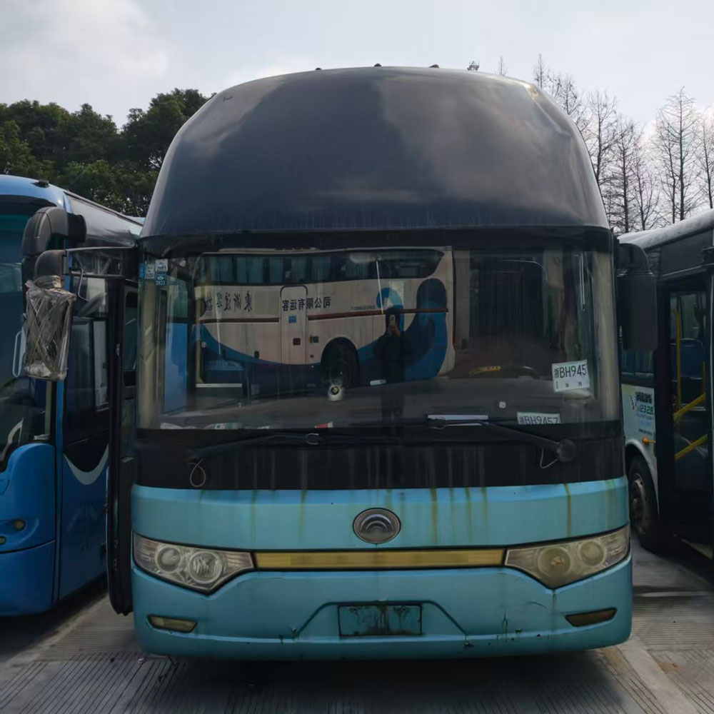 Yutong 53 орындық дизельді қолданылған көк автобус Yutong 53 орындық дизельді қолданылған көк автобус